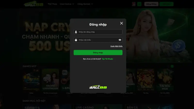 Thời gian xử lý giao dịch nạp tiền Ball88 nhanh chóng
